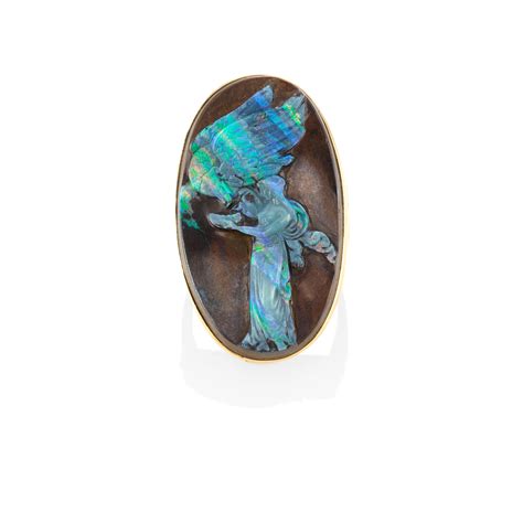 Wilhelm Schmidt Carved Opal Hermes/ Mercury for sale at 